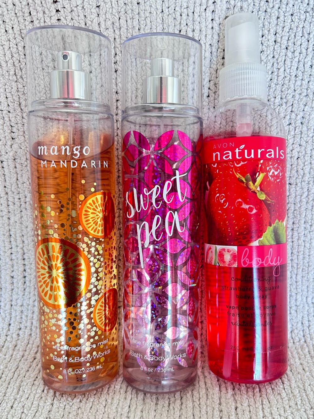 Bundle of 3 new body mists by Bath & Body Works and Avon